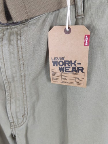 NEW LEVI'S pants work wear mens 38X30 loose straight BROWN CHINO TWILL baggy - Picture 2 of 13