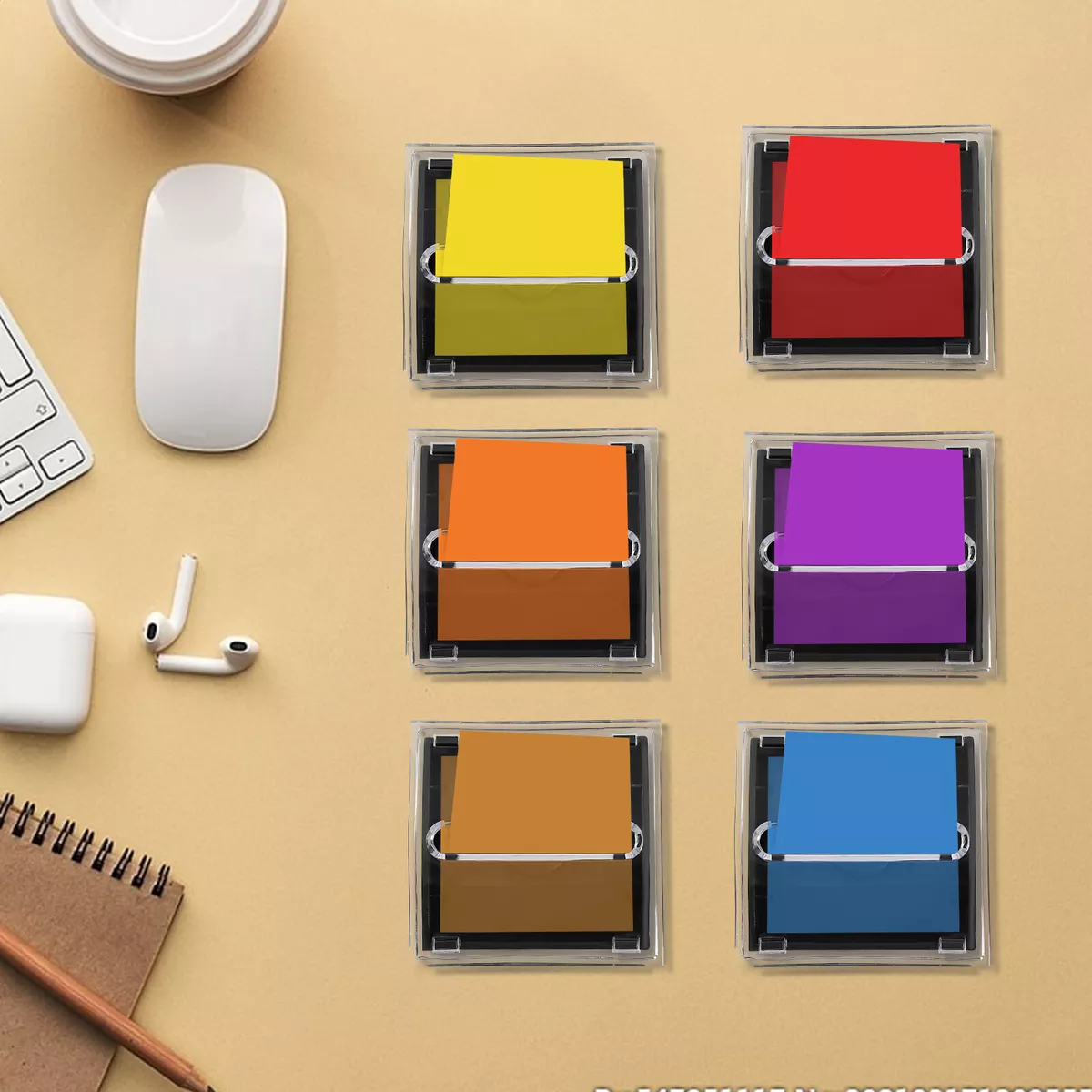 6Pcs Pop Up Note Dispenser Sticky Note Holder Sticky Note Dispenser Notes Holder