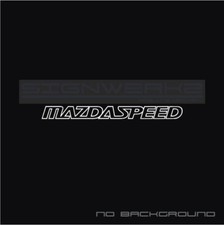 Mazda Mazdaspeed Decal Sticker Outline Pair