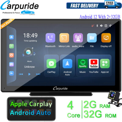 Carpuride 2+32G 9''Touchscreen Apple Carplay Car Stereo Android Auto Apps Install