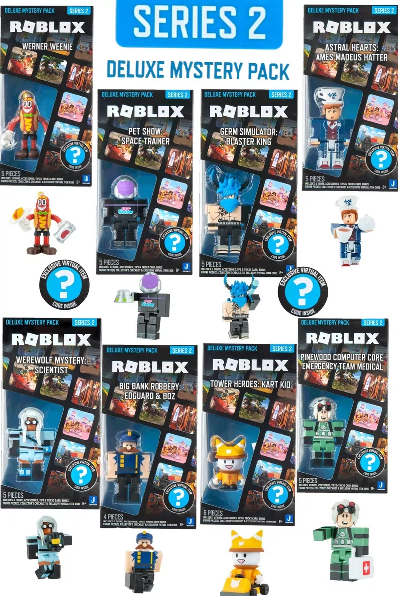 Roblox Deluxe Mystery Pack Action Figure Series 1 2 - Includes Exclusive  Virtual Item (Choose Figure) (Muscle Legends: Muscle King) : :  Toys & Games