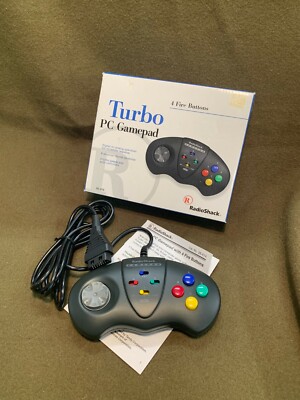 Turbo PC Gamepad RadioShack 4 Fire Buttons Unused