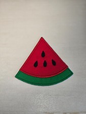 Watermelon Slice Summer Food 4 inch Iron on Embroidered Applique Patch