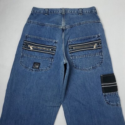 Vintage 90's Riveted By LEE Dungarees Jeans 32x30 Wide Leg Skater Baggy USA MADE