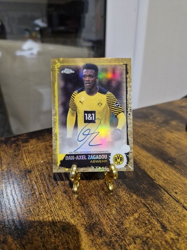 Dan Axel Zagadou BVB Chrome Topps On Card Auto /49