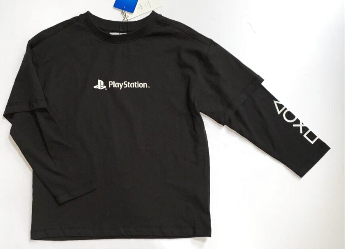 NWT Zara Sony Playstation Boy's Size 7 2-in-1 Graphic Black L/S T