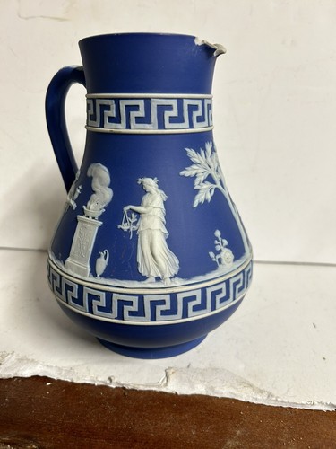 GROSSER 9" WEDGWOOD ETRUSKISCHES JASPISGESCHIRR GRIECHISCHER SCHLÜSSELANGEBOT FÜR DEN FRIEDEN KRUG EX - Bild 4 von 8