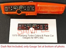 1979 FORD MUSTANG TURBO COBRA & PACE CAR GAUGE FACES - 1/25 scale MPC —PLS READ