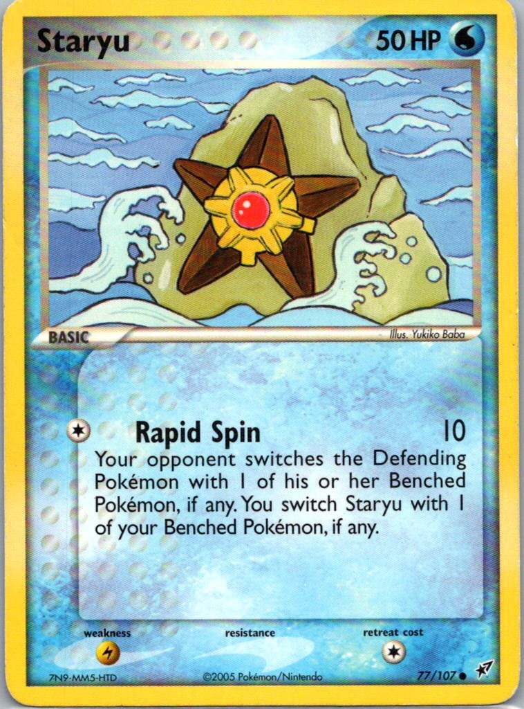 Pokemon TCG Staryu 77/107 Deoxys NM