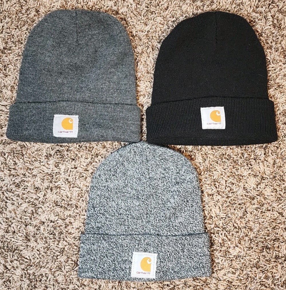 Carhartt Beanie Winter Hat Cap Lot Bundle Of (3) Multiple Colors