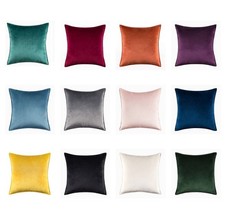 Velvet Soft and Plush Decorative Reversible Throw Pillow Cover ONLY COVER 