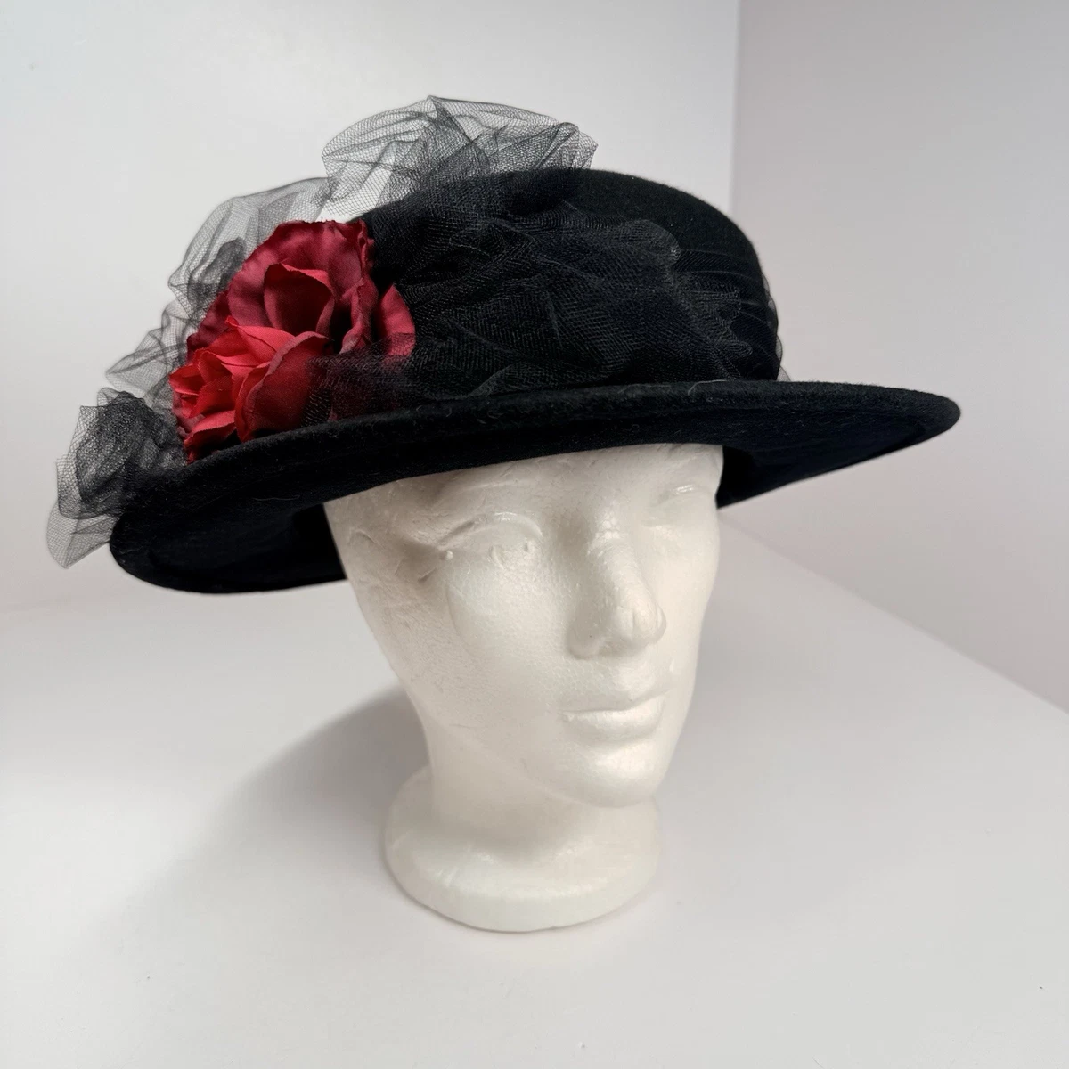 Vintage Y2K Lucky Brand Wool Fedora Hat Braided Fringe Leather Band Black Billy Braided Toyo Straw Fedora Hat - Classic Colors  main image 2