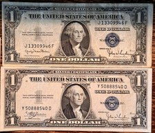 Historic 1935 Silver Certificates (2) & Bicentennial $2 In Excellent Condition!