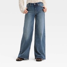 Universal Thread Wide Leg Jeans Boho 4 Blue NEW High Rise Everyday Denim