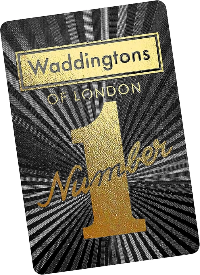Waddingtons Number 1 Black and Gold Playing Cards Game, sleek gold foil design d - Image 2 of 4