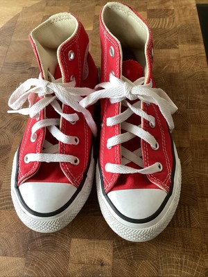 Girls Size 12 Red Converse All Star Baseball Boots UK