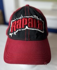 Rapala Distressed Vintage Hat Baseball Cap Hook  Loop Strapback Fish Rare Retro