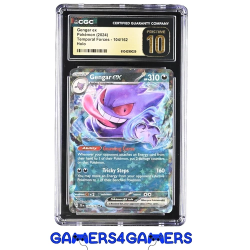 Gengar ex 104/162 Temporal Forces CGC 10 graded psa beckett slab