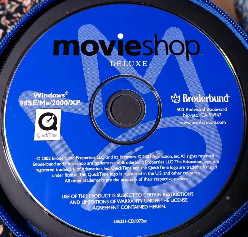 Movie Shop Windows 98 Me 2000 XP Broderbund 2002 CD-ROM
