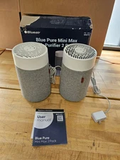 2 PACK - Blueair Blue Pure Mini Max Air Purifier Set Table Top Whisper Quiet