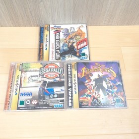 SEGA SATURN CONSOLE JAPAN GRAY Bundle with 5 Games & 1 Controller DAYTONA USA