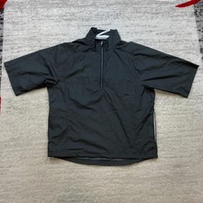 Zero Restriction Tour Series Jacket Medium Black Half Zip Golfer Windbreaker Men