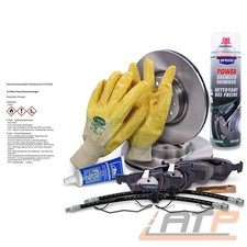 2x BREMSSCHEIBE+BREMSKLÖTZE ZUBEHÖR BREMSSCHLAUCH VORNE FÜR ALFA ROMEO GT