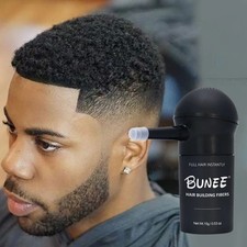 BUNEE Hair Building Fibers 15g - [BLACK] | Instant Thickening for Thinning Hair
