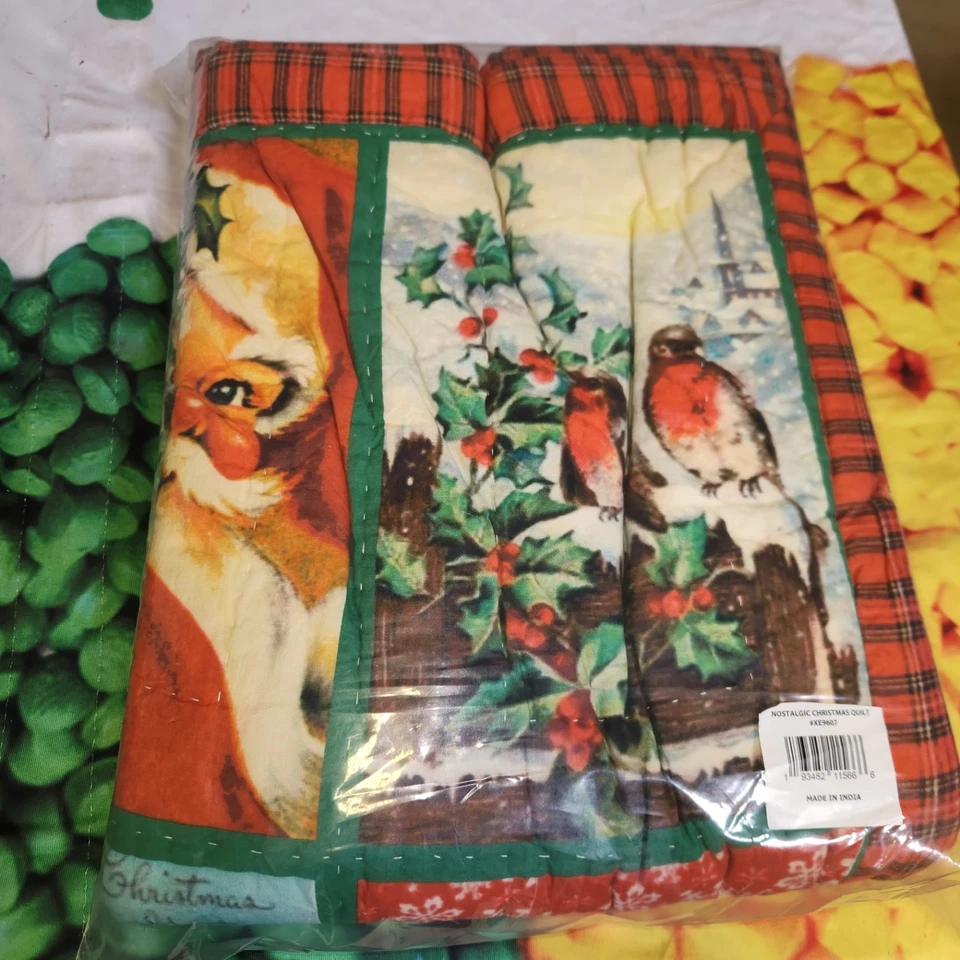 Totalmente Nuevo En Sellado Embalaje Original Navidad Tapiz Tirar Manta o Edredón Foto 3 de 4