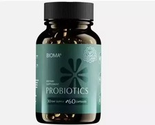 Bioma Probiotics for Digestive Health  3-in-1 Gut Health Formula  60 Capsules