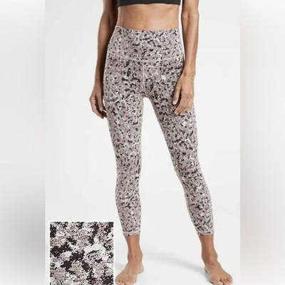 Athleta Elation Textured 7/8 Tight Leggings Meadow Decadent Chocolate Size XS