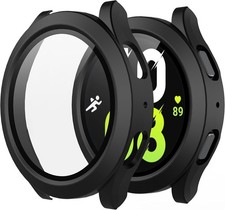 Black 2-Pack Hard PC Case and Screen Protector for 44mm Samsung Galaxy Watch 5