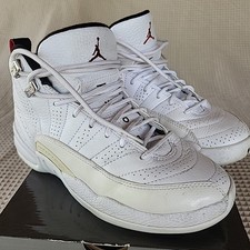 Nike Air Jordan 12 Retro GS Sneakers Shoes Boys 4Y 153265-163 White Jumpman
