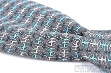 HERMES H605760T Gray Geometric H Chain 100 Silk Mens Luxury Tie - 3.00"