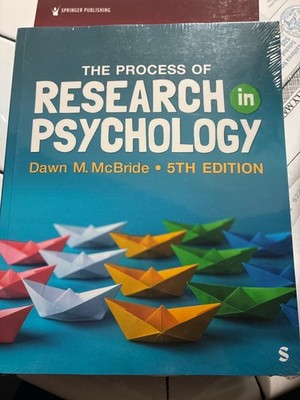 Process of Research in Psychology by Dawn M. McBride (2023, Trade Paperback)