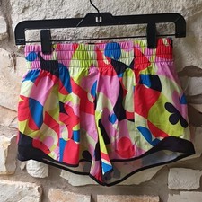 Athletic Works Girls Multicolor Floral Sweat Shorts. 009. Size L 10-12.