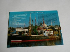 Receta de sopa de almejas vintage Cape Cod MA postal pesca troller Provincetown