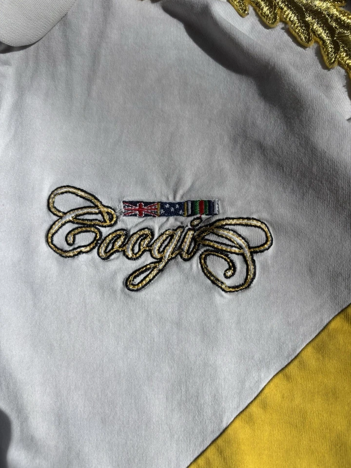 Camiseta polo vintage Y2K Coogi para hombre con escudo bordado en bloques de colores talla XXXL Foto 3 de 4