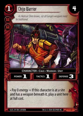 Chijo Warrior - Incursion - Wars TCG