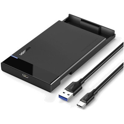 Festplattengehäuse 2,5 Zoll, USB C, SATA III, SSD HDD, extern, UASP, 6TB