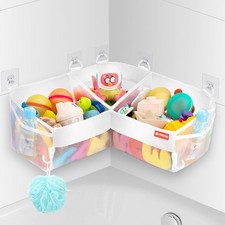 Bath Toy Storage 3 Compartment Corner Bath Toy Storage Organizer