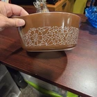 Vintage Pyrex Brown Woodland #475-B 2 1/2 QT Casserole Dish With Out Lid