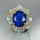 Fine Art ring 8 ct Blue Sapphire Ring 925 Sterling Silver Size 8 /R472970