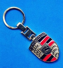 Porsche Golden Double Sided Logo Car Keychain Key Ring Key Chain