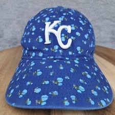 Kansas City Royals Hat Cap Strap Back Blue Foral Youth Sz Adjustable MLB New Era