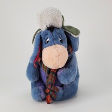 Disney Store Eeyore Winter Hat Scarf Stuffed Animal Plush 14  1999
