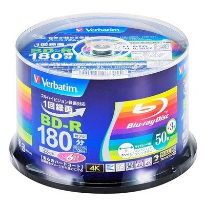 Verbatim Blu-ray Disc BD-R 25GB 50er Pack 3 Bonus Discs 1-6x Speed VBR130RP53SV4