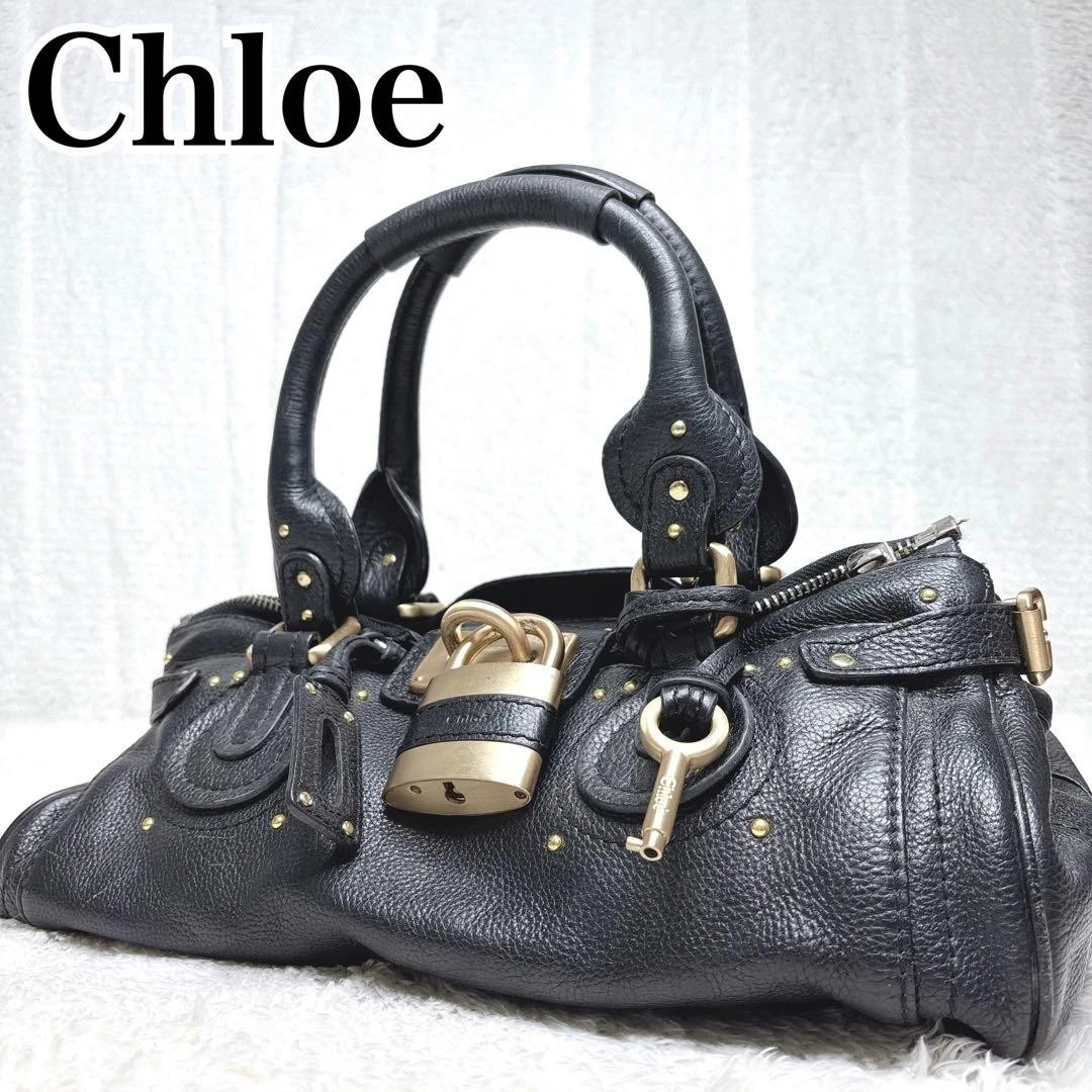 【美品✨】Chloé クロエ　パディントン　ボストンバッグ　レザー　グレージュ Chloé Paddington バッグ | 女性に人気のアイコニックなITバッグ