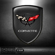 Corvette Sticker |  Fender Badge Decal | Side Logo Trunk Bumper Laptop etc.