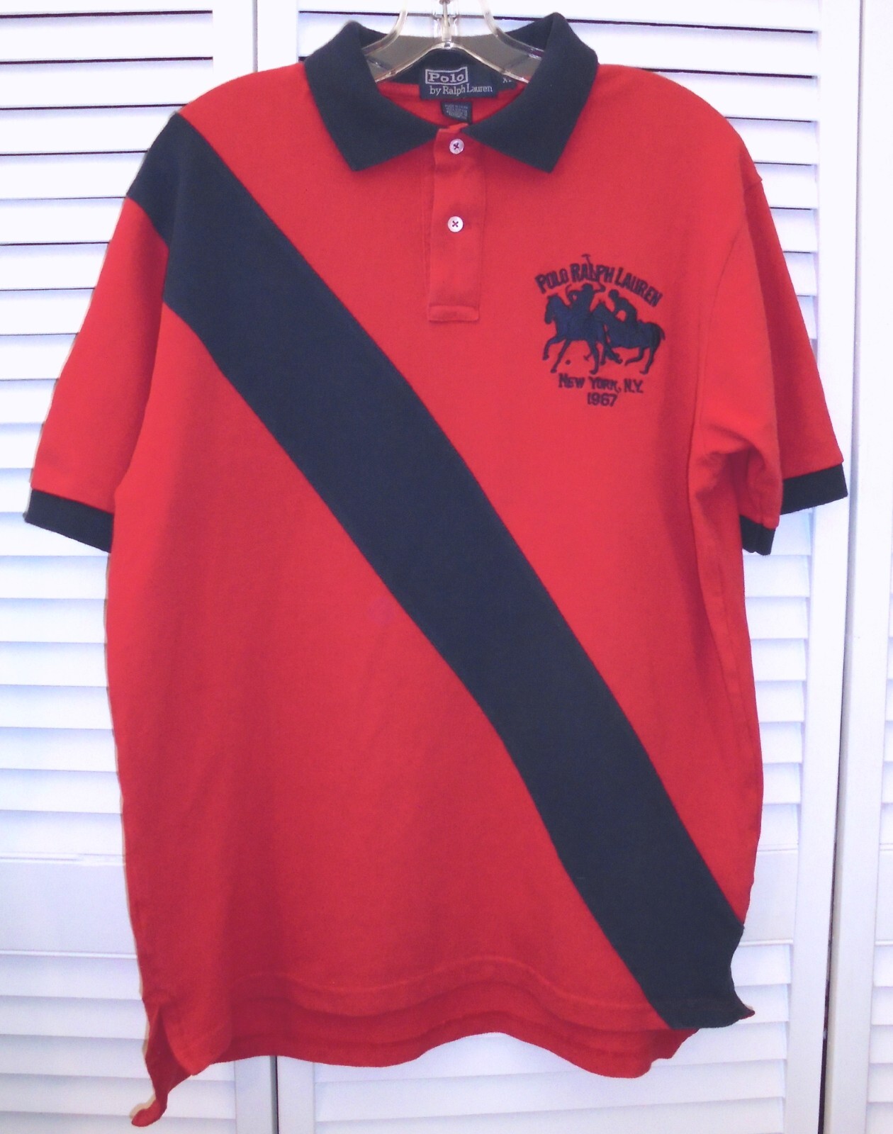 Polo Ralph Lauren Vintage Stripe Double Big Pony #2 1967 Camicia Uomo XL